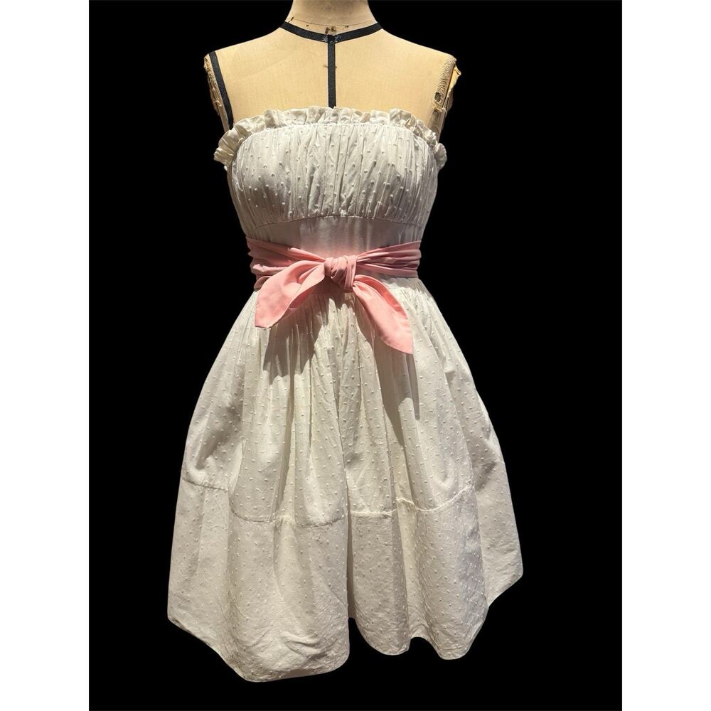 Vintage Betsey Johnson Cotton Dress W/ Crinoline Layers Size 2 Read Description